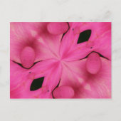 Roze Petal Abstract Briefkaart (Voorkant)