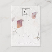 ROZE PETAL HANDGEMAAKTE PAPIEREN HAARCLIP DISPLAY  VISITEKAARTJE (Voorkant)