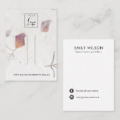 ROZE PETAL HANDGEMAAKTE PAPIEREN HAARCLIP DISPLAY  VISITEKAARTJE (Voorkant / Achterkant)