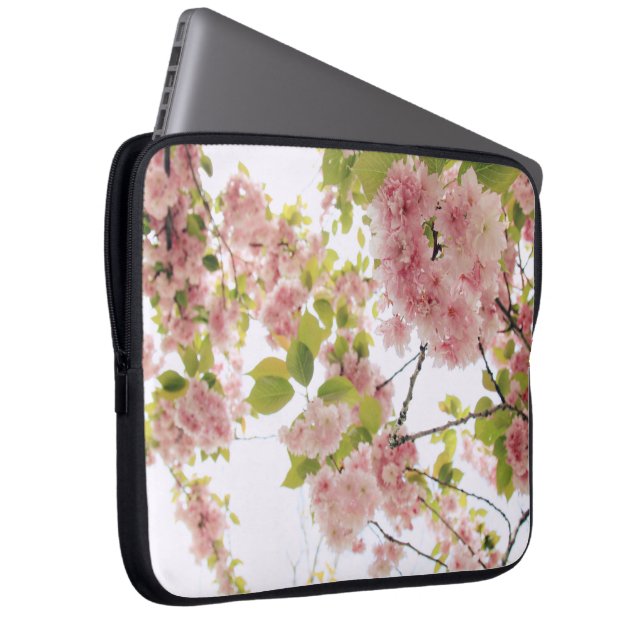 roze petale sluiting laptop sleeve (Voorkant Rechts)