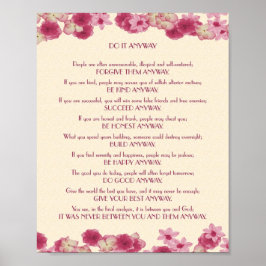 Roze petalen doen het in ieder geval poster