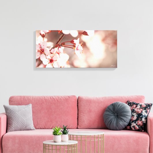 Roze Petals Canvas Afdruk (Insitu (Woonkamer))