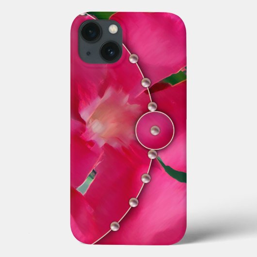 Roze petals en parels Case-Mate iPhone case (Achterkant)