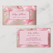 Roze Petals Faux Folie visitekaartje (Voorkant / Achterkant)
