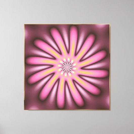 Roze Petals Fractal Canvas Afdruk (Voorkant)