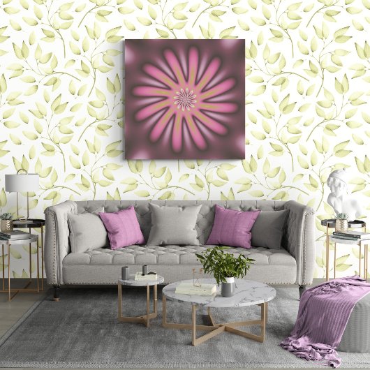  Roze Petals Fractal Canvas Afdruk