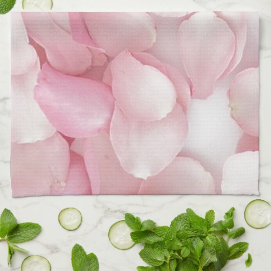 Roze Petals Kitchen Towel Theedoek (Gevouwen)