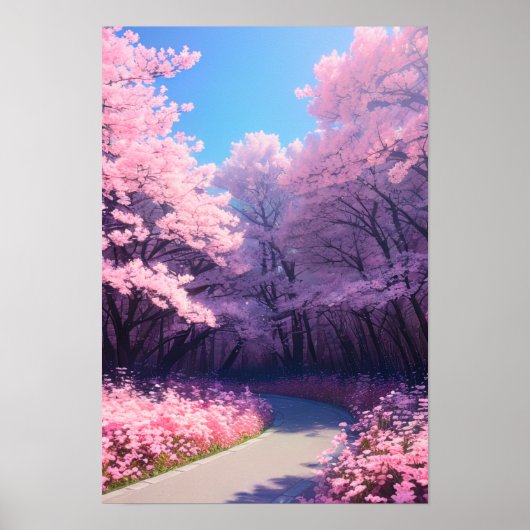 Roze Petals Lane Poster (Voorkant)