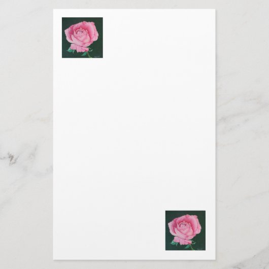 Roze petals Stationery Briefpapier (Voorkant)