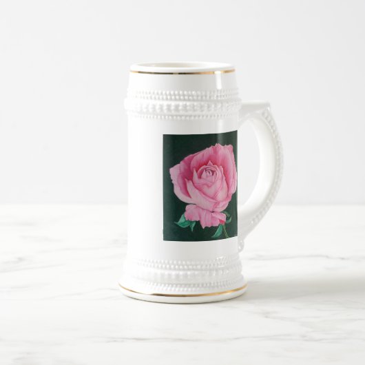 Roze Petals Stein Bierpul (Voorkant rechts)