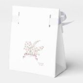 Roze Peter de Konijn Floral Monogram Baby shower Bedankdoosjes (Achterkant)