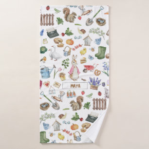 Roze Peter het Konijn Badhanddoek