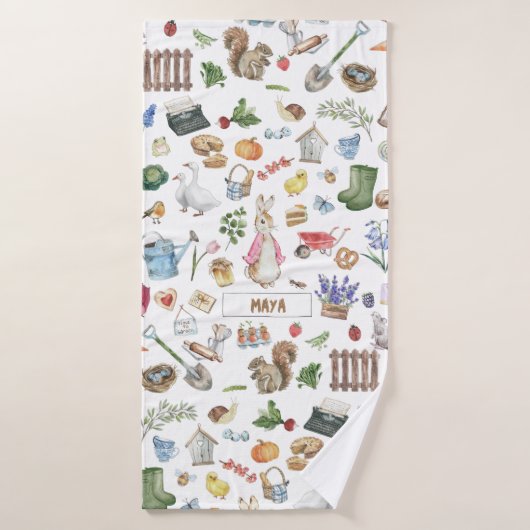 Roze Peter het Konijn Badhanddoek (Badhanddoek)