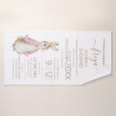 Roze Peter het Konijn Badhanddoek (Badhanddoek)