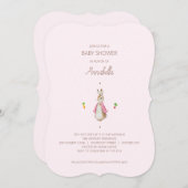 Roze Peter het Konijn Beatrix Baby shower Kaart (Voorkant / Achterkant)