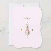 Roze Peter het Konijn Beatrix Baby shower Kaart (Achterkant)