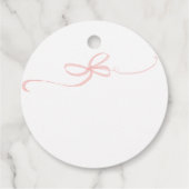 Roze Peter het Konijn Beatrix Meisje Baby shower Bedankjes Labels (Achterkant)