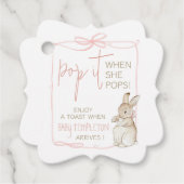 Roze Peter het Konijn Beatrix Meisje Baby shower Bedankjes Labels (Voorkant)