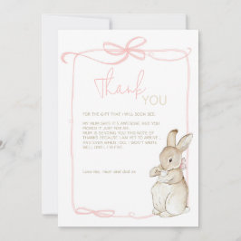 Roze Peter het Konijn Beatrix Meisje Baby shower Bedankkaart