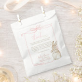 Roze Peter het Konijn Beatrix Meisje Baby shower Bedankzakje (Geknipt)