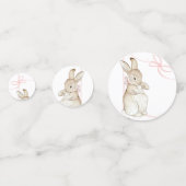 Roze Peter het Konijn Beatrix Meisje Baby shower Confetti (Voorkanten)