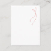 Roze Peter het Konijn Beatrix Meisje Baby shower Informatiekaartje (Achterkant)