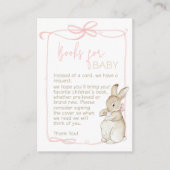 Roze Peter het Konijn Beatrix Meisje Baby shower Informatiekaartje (Voorkant)