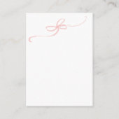 Roze Peter het Konijn Beatrix Meisje Baby shower Informatiekaartje (Achterkant)