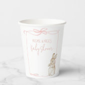 Roze Peter het Konijn Beatrix Meisje Baby shower Papieren Bekers (Voorkant)