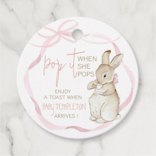 Roze Peter het Konijn Beatrix Potter Baby shower Bedankjes Labels