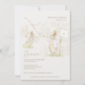 Roze Peter het konijn Een konijnentweeling Baby sh Kaart (Voorkant)