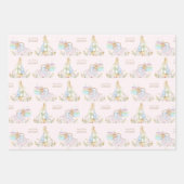 Roze Peter het Konijn Eerste Verjaardag Inpakpapier Vel (Voorkant 2)