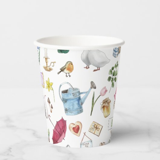 Roze Peter het Konijn Papieren Bekers (Voorkant)