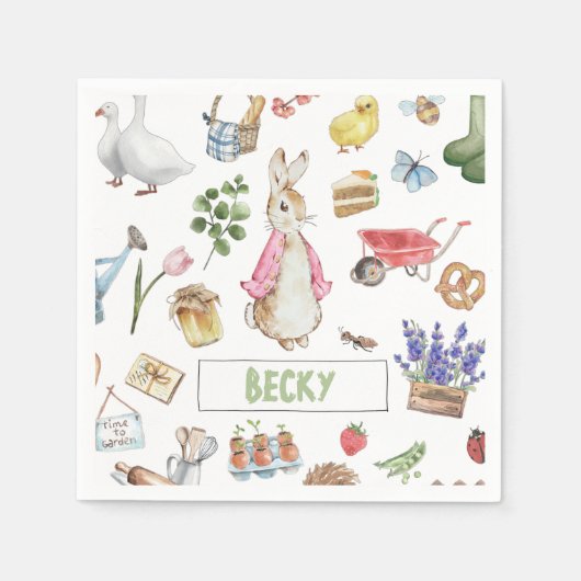 Roze Peter het Konijn Servet (Voorkant)