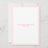 Roze Peter Konijn Baby Meisje Baby shower Kaart (Achterkant)