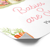 Roze Peter Konijn Baby shower Baby's zijn Zoet Poster (Hoek)