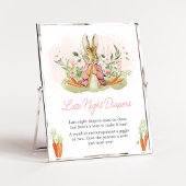 Roze Peter Konijn Baby shower Late Night Luiers Poster