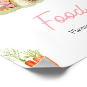 Roze Peter Konijn Baby shower Voedsel Poster (Hoek)