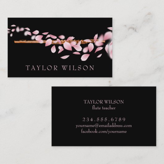 roze petroleumether visitekaartje (Voorkant / Achterkant)