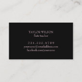 roze petroleumether visitekaartje (Achterkant)