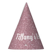 Roze Petten van Glitter Party Feesthoedjes (Links)