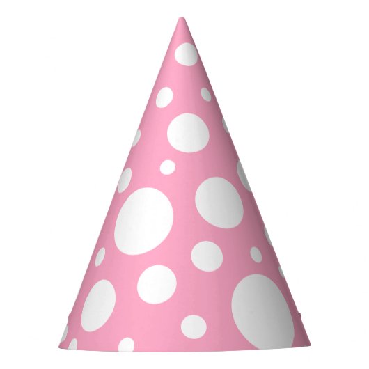 Roze Petten van Spots Party Feesthoedjes (Voorkant)