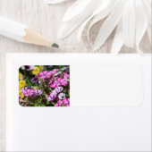 Roze petunia adreslabel etiket (Insitu)