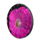 roze petunia bloem dartbord (Voorkant Rechts)