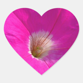 roze petunia bloem hart sticker