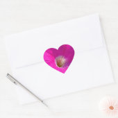 roze petunia bloem hart sticker (Envelop)