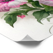 Roze Petunia Bloem Kunstprint Poster (Hoek)