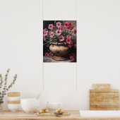 Roze Petunia Bloemen Art Print Poster (Keuken)