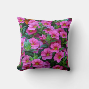  roze petunia bloemen kussen