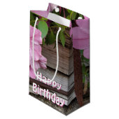 Roze Petunia Blossom Klein Cadeauzakje (Voorkant Gekanteld)